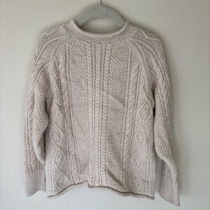 Crewcuts Cream Cable Knit Sweater